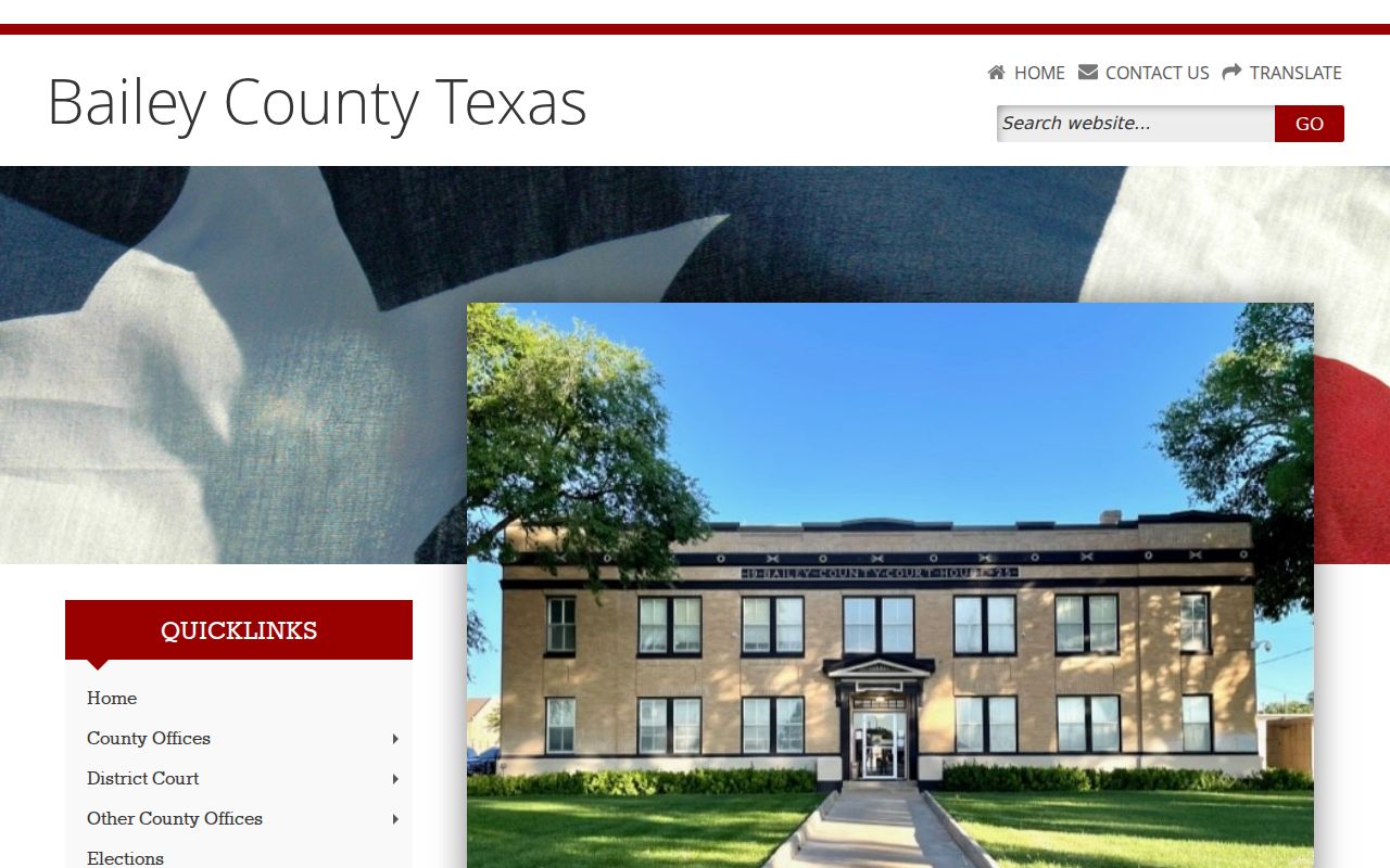 Bailey County courthouse website and public hours